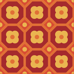 70s retro vintage Mid Century Modern Seamless Pattern