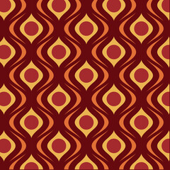 70s retro vintage Mid Century Modern Seamless Pattern