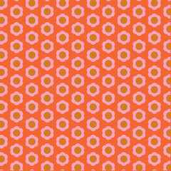 70's Retro Seamless Pattern. 60s and 70s Aesthetic Style.