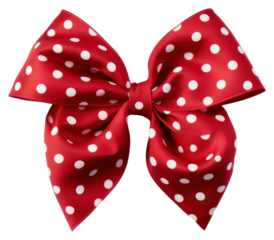 PNG Red polka dot bow