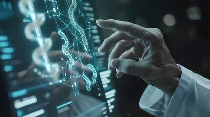 Futuristic Researcher Developing Cutting Edge Wearable Health Monitoring Technology for Real Time Data Analytics and Breakthrough Medical Discoveries