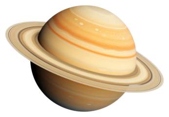 PNG Saturn's rings in outer space
