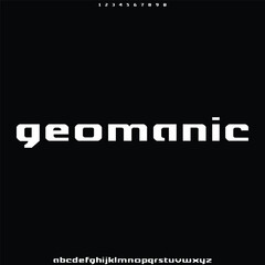 Obraz premium modern futuristic alphabet vector set