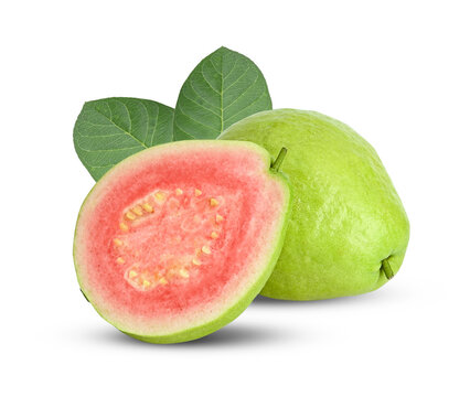 pink guava isolated on transparent png