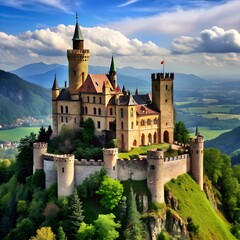 Castle in the mountains.