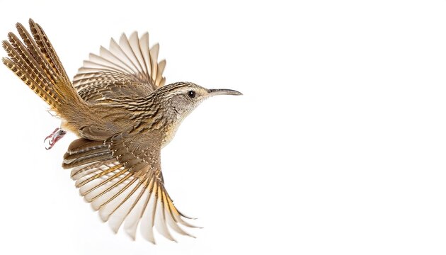 cactus wren - Campylorhynchus brunneicapillus - is a species of wren that is endemic to the deserts of the southwestern United States and northern and central Mexico. isolated on white background