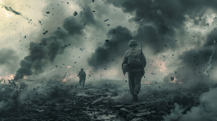 Obraz premium War illustration