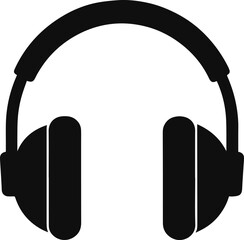 headphones silhouette vector illustration