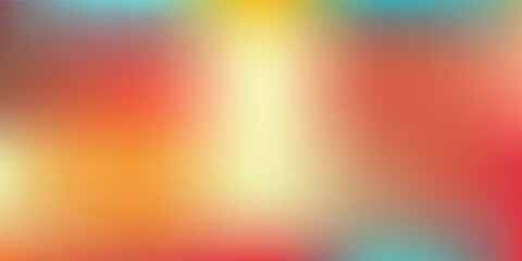 Smooth and blurry colorful gradient mesh background. Modern bright rainbow colors. Easy editable soft colored vector banner template.