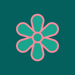 Christmas 70s Retro Modern Vector Floral