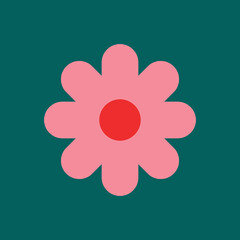 Christmas 70s Retro Modern Vector Floral