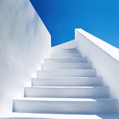 Simple white stairs