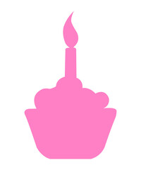 Birthday clip art design on plain white transparent isolated background for card, shirt, hoodie, sweatshirt, apparel, tag, mug, icon, poster or badge