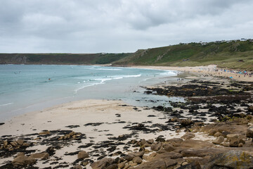 Sennen beach cornwall england uk 