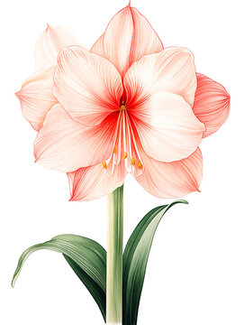 Amaryllis rosa ausgeschnitten freigestellt transparent
