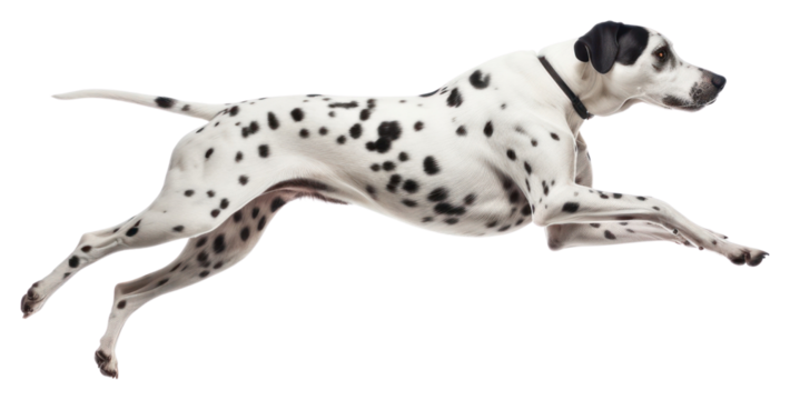 PNG Energetic Dalmatian leaping in air