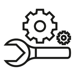 Machinery maintenance perfect line icon.