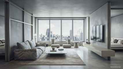 modern living room interior with sofa