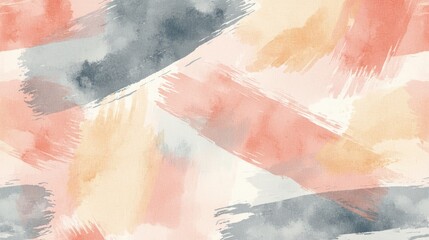 Abstract Watercolor Background with Pastel Colors and Brushstrokes