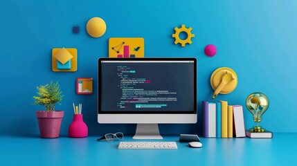 EdTech Education technology distance learning online concept. Online education training and e-learning webinar on internet for personal development and professional qualifications.