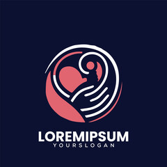  Mother care logo design inspiration with creative concept
