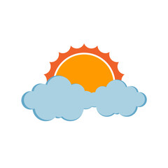 sun and cloud, fulcolor, vector