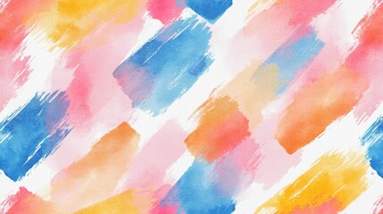 Abstract Watercolor Diagonal Stripes Seamless Pattern Design