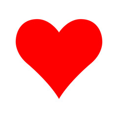 Hearts Icon for Card suit, Clover vector, Love icons, Casino Poker and gambling graphic elements, Outline icon, Red, Vector stock (Editable)