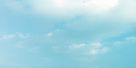 sunny sky blue light watercolor background. Aquarelle painting brush effect card paper textured canvas cloudy smoke space for text, entertaining card, template. aquamarine color graphics illustration