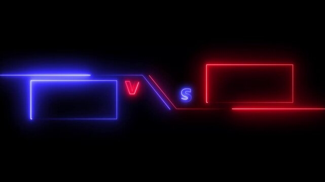 Versus Animation, Vs text fire Animation, versus match Animation. VS versus bars neon animated versus vs bars neon line animation.