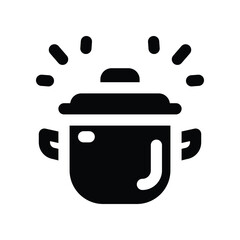 cooking pot icon. vector glyph icon for your website, mobile, presentation, and logo design.
