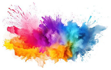 PNG Vibrant colorful abstract paint explosion