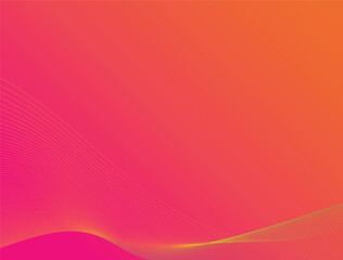 Orange-pink gradient background with dynamics curve film 4K contrast