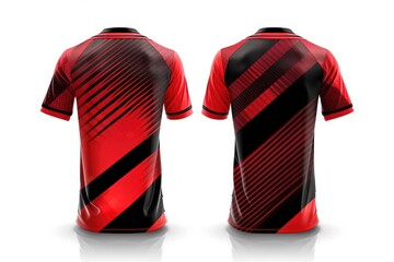 Red and Black Sports Jersey Design