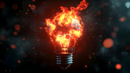 Light Bulb On Fire: A Symbol of Passion and Creativity