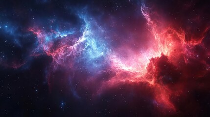 A breathtaking image of a nebula filled with vibrant colors in the cosmic expanse.