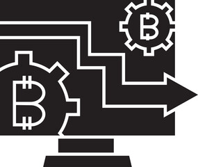 Bitcoin Computer Icon
