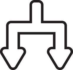 Obraz premium Junction Arrow Line Symbol