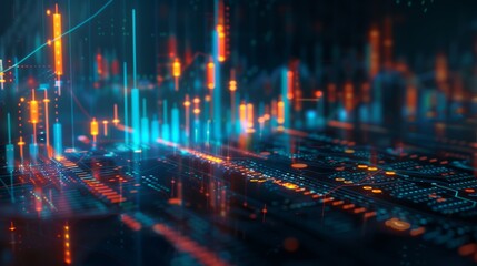 Fototapeta premium chart Business finance, investment, increase sales, revenue profit, world economic growth concept.Forex financial graph chart, market report on cash currency and finance Digital economy