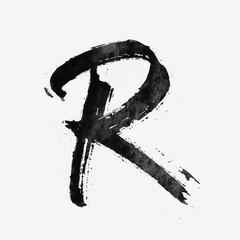Obraz premium R Minimalist and letter mark and branding logo design with a leaf. And your best choice. 