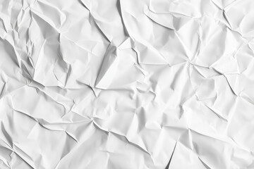 Obraz premium Abstract texture of crumpled white paper background for design