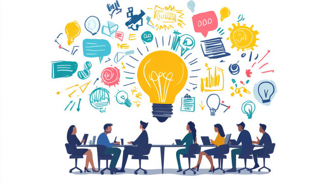 Digital marketing team brainstorming content ideas