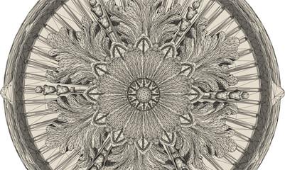 Vector sketch illustration of floral ornament design background pattern classic vintage ethnic traditional 