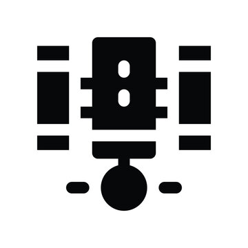 recommend clip art: satellite icon. vector glyph icon for your website, mobile, presentation, and logo design.