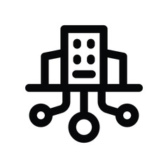 digital corporate icon. vector line icon for your website, mobile, presentation, and logo design.