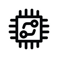 chip icon. vector line icon for your website, mobile, presentation, and logo design.