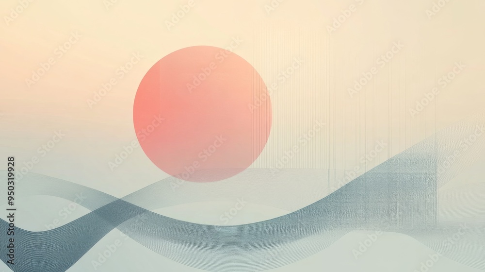 Poster a minimalist abstract background with soft gradients and subtle geometric patterns, evoking a sense 