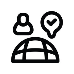 International work icon. vector line icon for your website, mobile, presentation, and logo design.