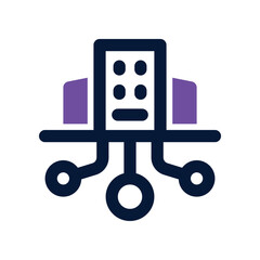 digital corporate icon. vector dual tone icon for your website, mobile, presentation, and logo design.
