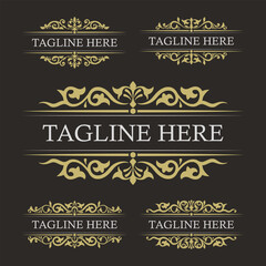 Floral Frame Vintage Vector Template collection